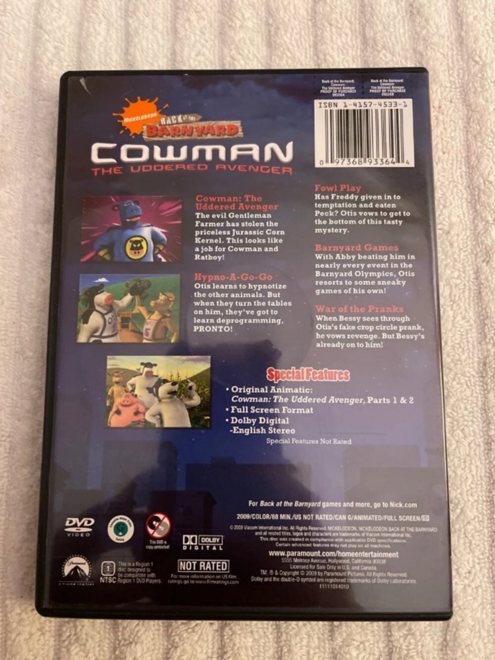 Nickelodeon Back at the Barnyard Cowman DVD (Blue)